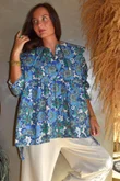 Annie 1972 Point Collar Smock Blouse Mr Blue Skies